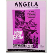 The Night of the Grizzly - "Angela"  Sheet Music- Song by Clint Walker